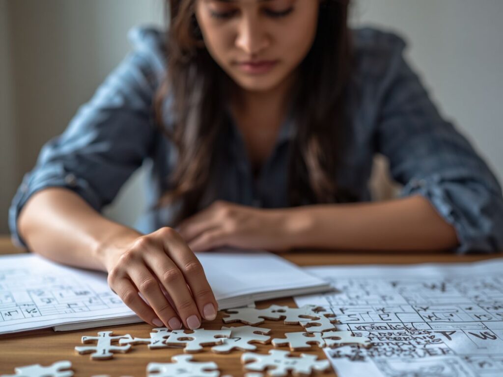 Person identifying emotional patterns and gaining deeper self-understanding